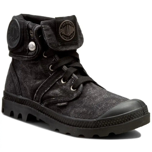 Palladium Pallabrouse Baggy נעלי פלדיום עם קיפול לאישה  שחור מטאלי