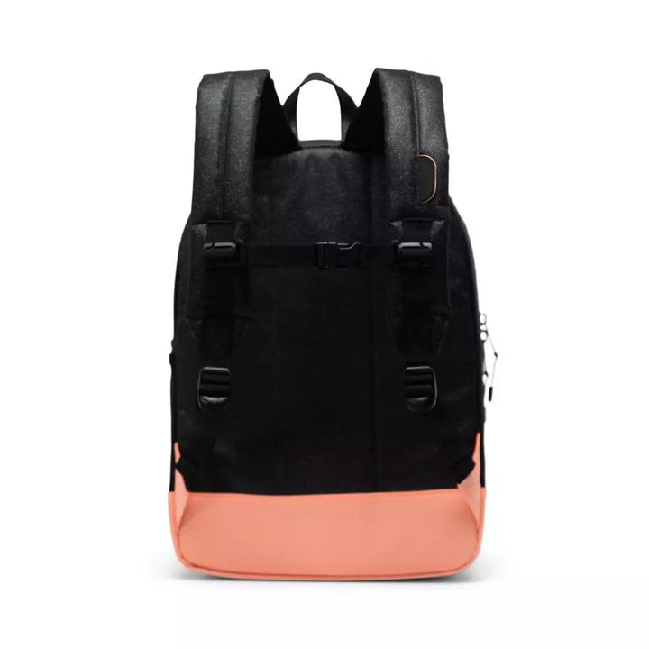 Herschel Heritage Youth XL Black Sparkle/Neon Peach תיק גב הרשל הריטאג' שחור מנצנץ