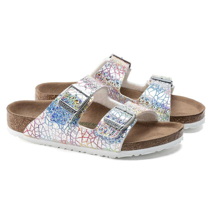 Birkenstock Kids Arizona | כפכפי בירקנשטוק לילדות | כסוף/צבעוני