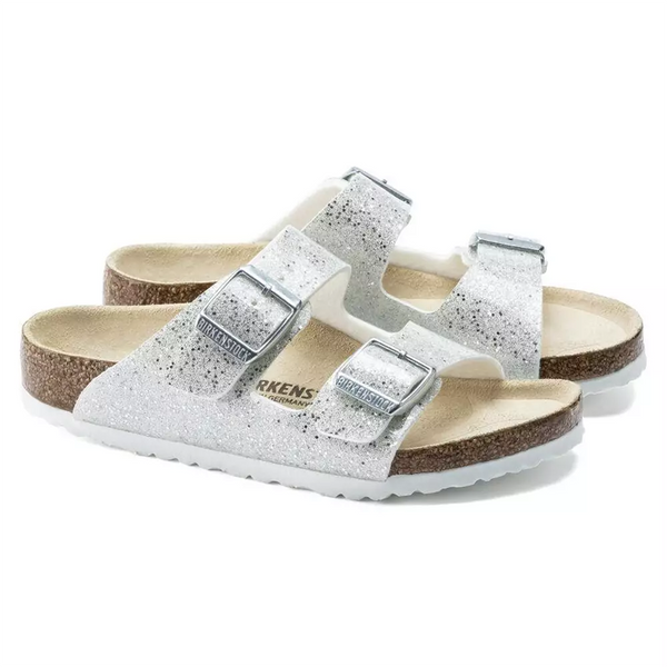 Birkenstock Kids Arizona BS - כפכפי בירקנשטוק לילדות - נצנצים כסף