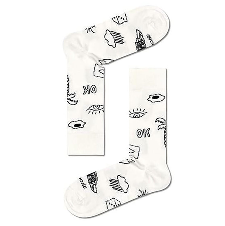 Happy Socks Black & White Socks | מארז 4 גרביים