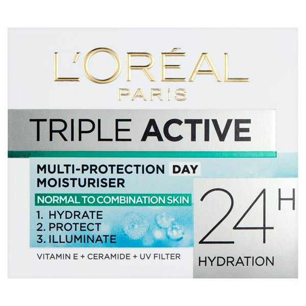 L'Oreal | Triple Active Multi protection Day Moisturiser | 50ml | קרם לחות לפנים