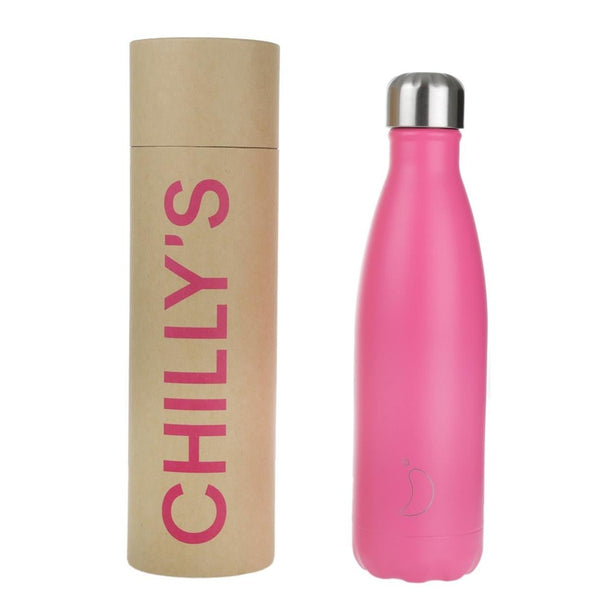 Chilly's | 500ml | בקבוק מים רב פעמי | ורוד ניאון