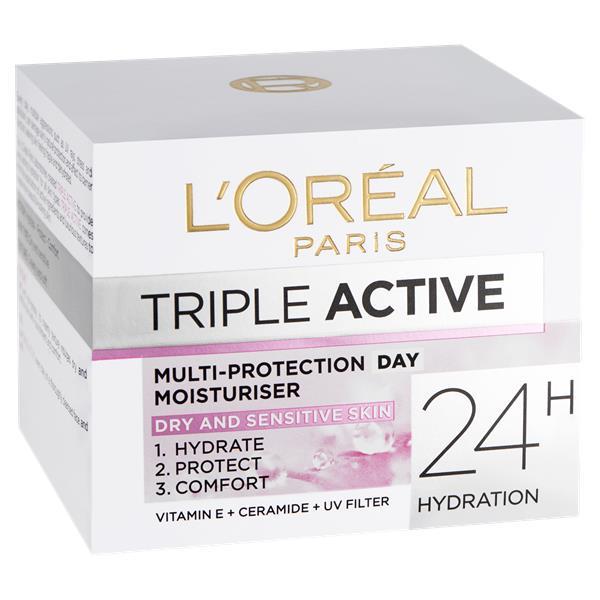 L'Oreal | Triple Active Multi protection Day Moisturiser | 50ml | קרם לחות ליום