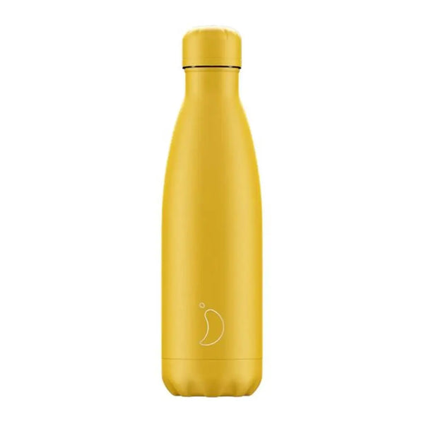 Chilly's Burnt Yellow Matte Edition 500ml בקבוק מים רב פעמי