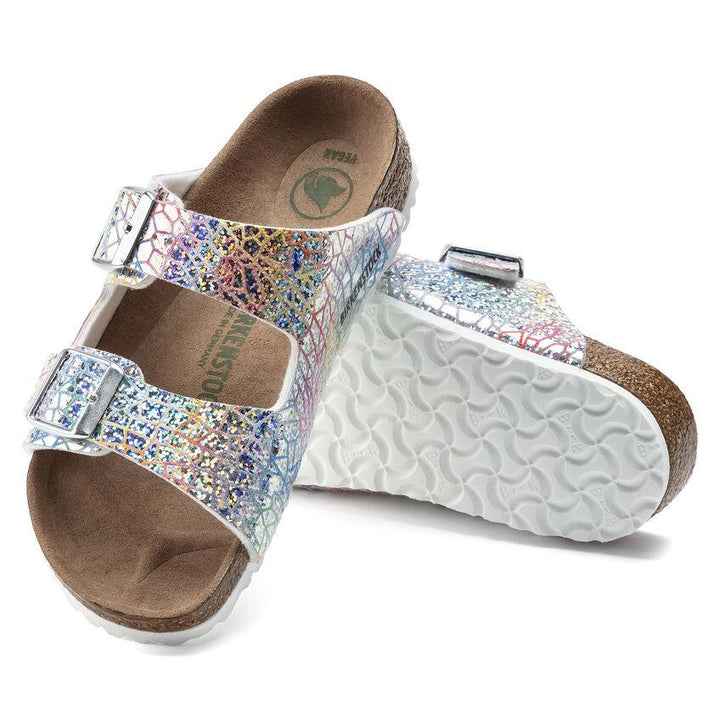 Birkenstock Kids Arizona | כפכפי בירקנשטוק לילדות | כסוף/צבעוני