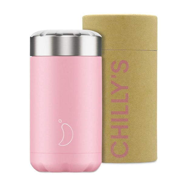 Chilly's | Reusable Food Pot | Pink Pastel | 500ml | מיכל אחסון תרמי